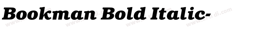 Bookman Bold Italic字体转换